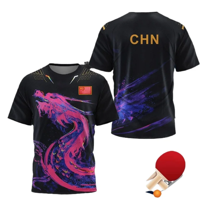 Table Tennis Xu Xin - قميص رياضي للرجال بتصميم تنس الطاولة