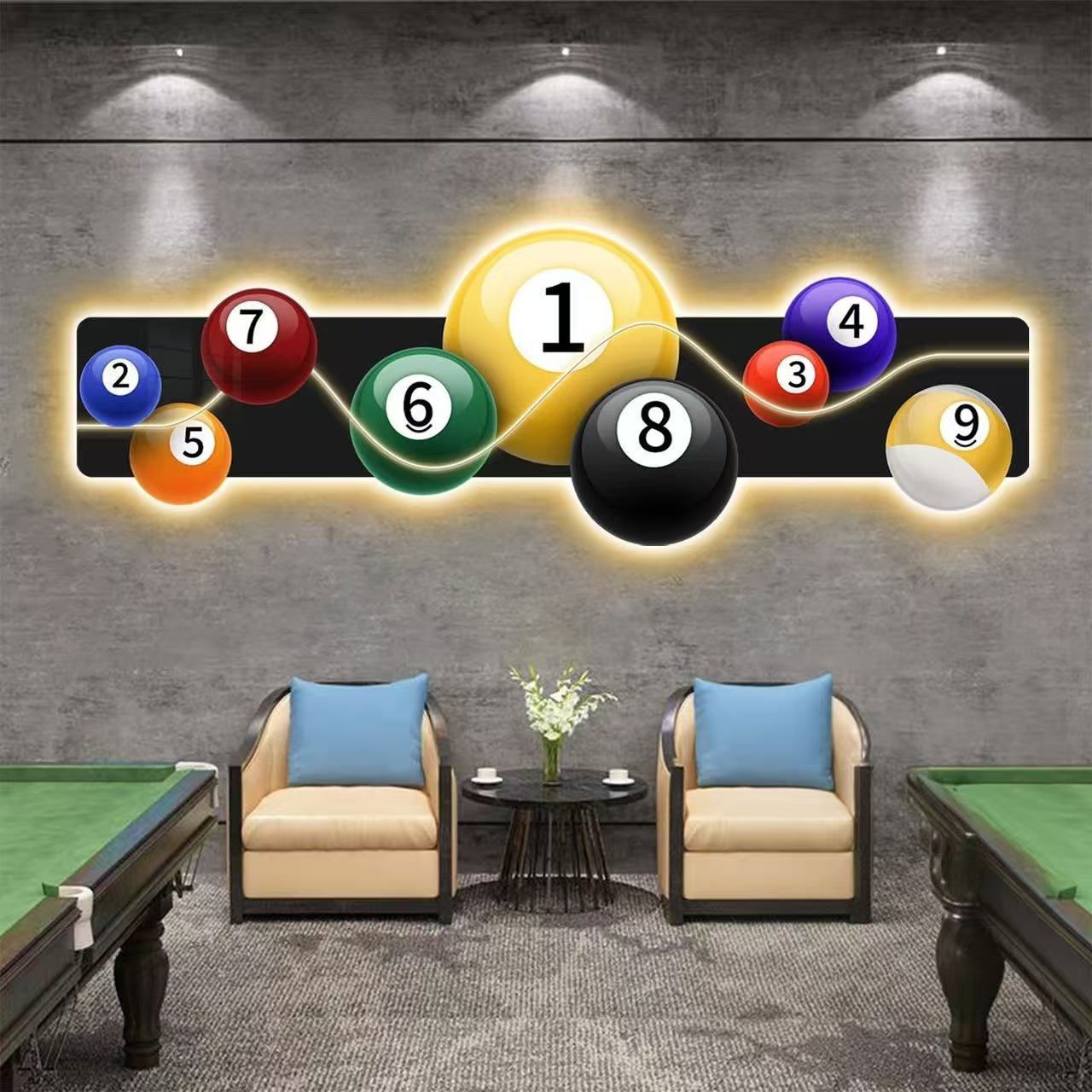 لوحة ديكور لقاعة البلياردو مع  - مراجعة Table Tennis No 1 وسعره